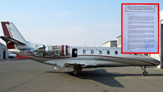 Rapport d’enquête : l’atterrissage du jet privé malgache était planifié