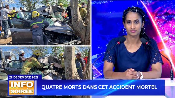 [Info Soirée] : Une voiture dérape et percute un arbre à Beau-Plan