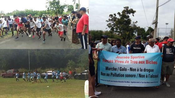 Marche pacifique contre la drogue à Trou-aux-Biches