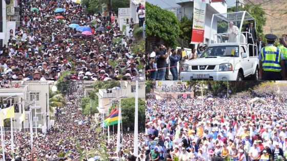 [Images] Le Pape réunit une foule immense au monument de Marie Reine de la Paix