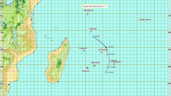 Météo : voici la trajectoire prévue de la perturbation tropicale