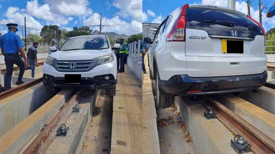 Réduit : une voiture atterrit sur les rails du métro