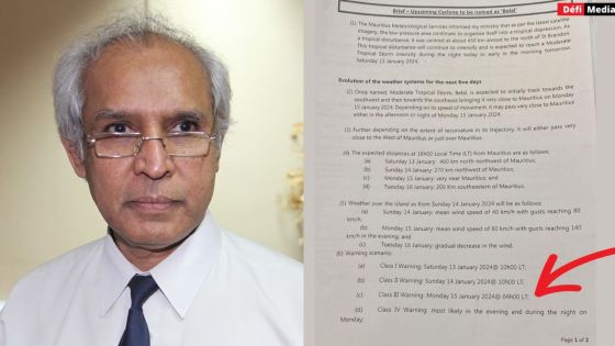 Husnoo était au courant de l’évolution de Belal : voici le brief de la météo qui prévoyait l’alerte 3 le lundi 15 janvier 