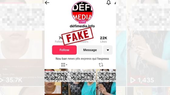 Attention : un faux compte defimedia.info sur TikTok  
