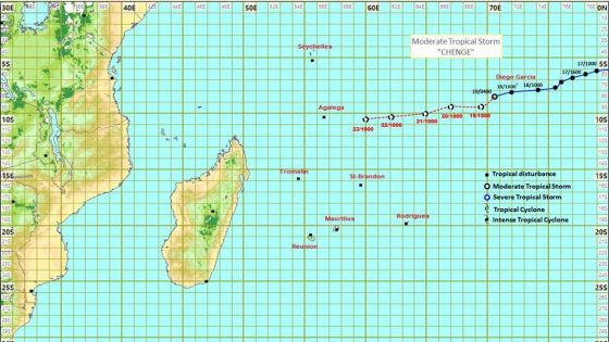 Météo : la dépression tropicale s’est intensifiée et a été baptisée Chenge
