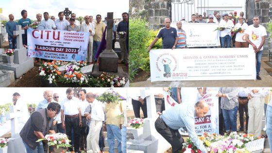 Fête du Travail : dépôt de gerbes de la CITU au cimetière St-Jean