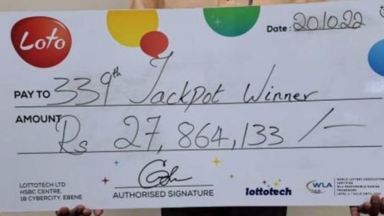 Loto : un habitant du Sud remporte la cagnotte de Rs 27 millions