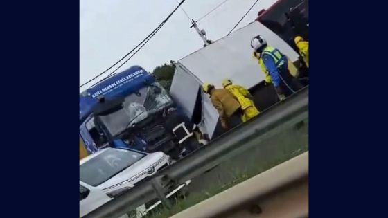Collision entre deux poids lourds à Montebello, près de Pailles 
