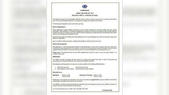 Enregistrement des chiens : l’obligation entre en vigueur aujourd’hui