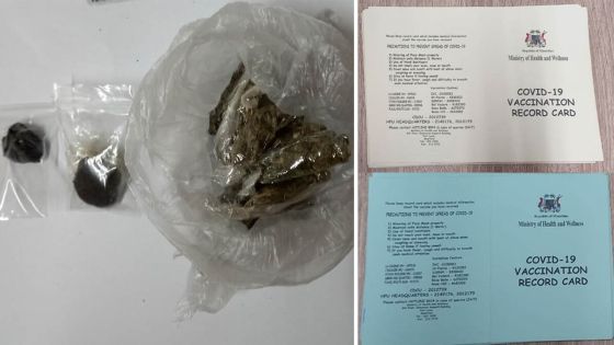 Curepipe : cartes vaccinales et drogues saisies chez un dealer