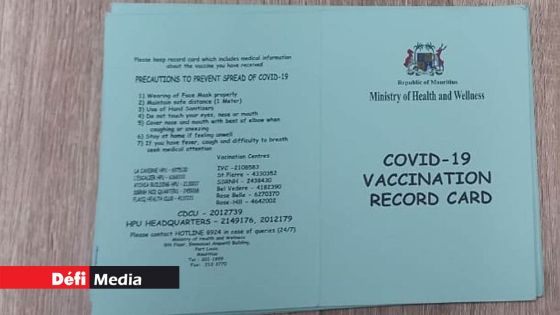 Carte vaccinale numérique : un help desk (401 3060) mis à disposition 