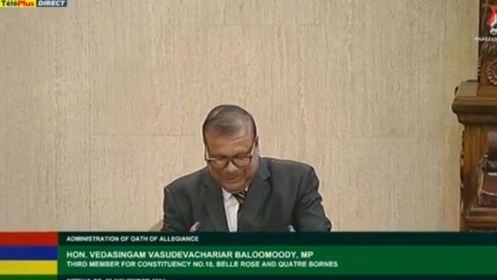 Assemblée nationale : Veda Baloomoody élu Deputy Speaker