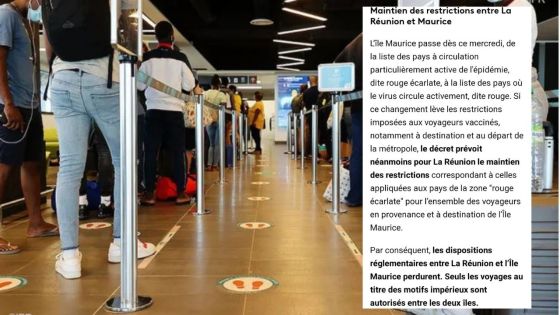 La Réunion maintient ses restrictions de voyage sur Maurice 