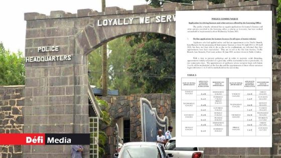 Application pour  le Learners Licence: les nouvelles dates des rendez-vous