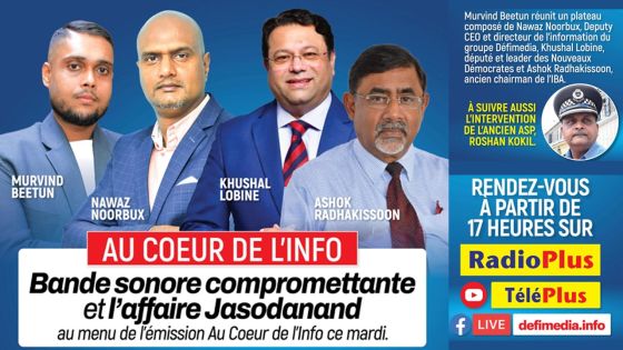 « Au Cœur de l'Info » : Bande sonore compromettante et interpellation du journaliste Narain Jasodanand à l’agenda