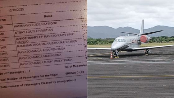 Jet privé à Maurice : voici la liste des passagers