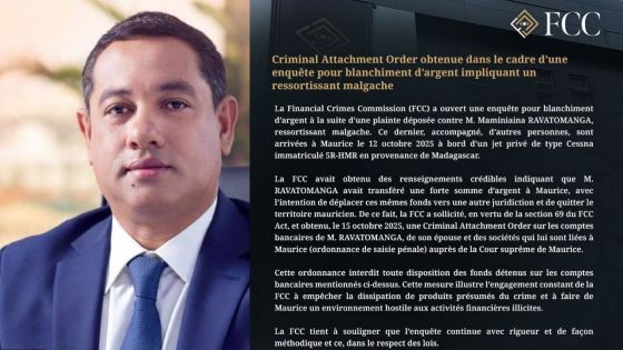 Atterrissage d’un jet privé à Maurice : un Criminal Attachment Order émise contre Maminiaina Ravatomanga