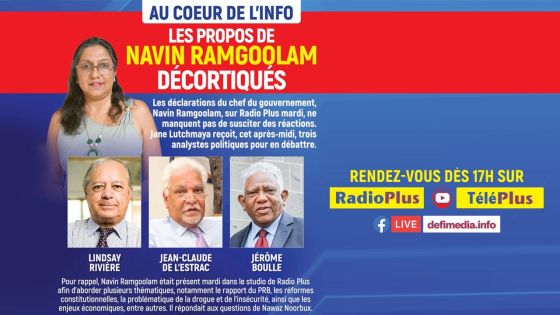 Au Cœur de l’Info : les propos de Navin Ramgoolam décortiqués