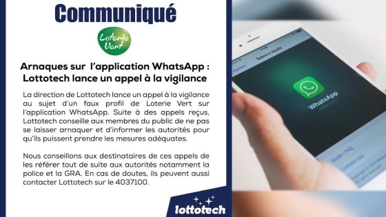 Arnaque sur WhatsApp : attention à un faux profil de Loterie Vert 
