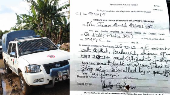 Contravention: il nie avoir été verbalisé pour un délit routier en 2012