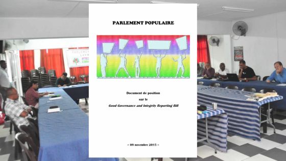 [Document] GGIR Bill: la position du Parlement populaire
