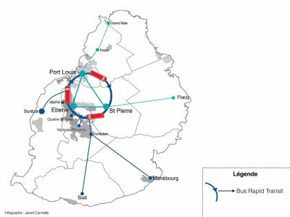 Pour relier Port-Louis/Ébène/St-Pierre: un Bus Rapid Transit proposé