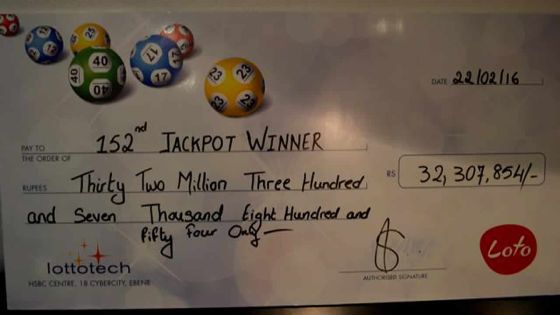 Loto: un chômeur remporte le jackpot de Rs 32,3 millions et veut lancer son entreprise