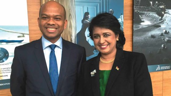 Lors de son séjour en France: Ameenah Gurib-Fakim visite Dassault Systèmes
