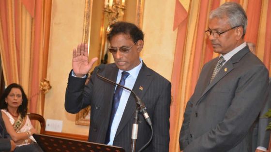 Présidence : Barlen Vyapooree démissionne 