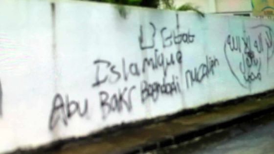 Graffitis pro-État islamique: le «premier avertissement» de la rue Goa