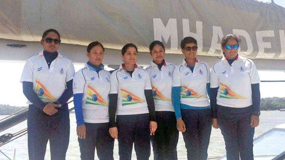 Indian navy all-women crew enters Port Louis
