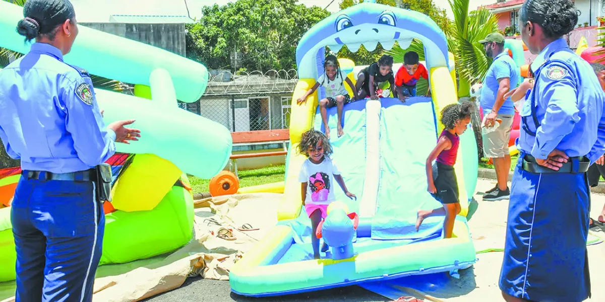 Des châteaux gonflables ont permis aux enfants de s’amuser tout au long de la journée.