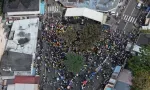 Meeting du Reform Party à La Louise, Quatre-Bornes : images prises par drone au moment où Roshi Bhadain prenait la parole