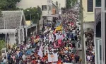 [Images drone] La mobilisation contre la réforme des pensions vue du ciel à Port-Louis