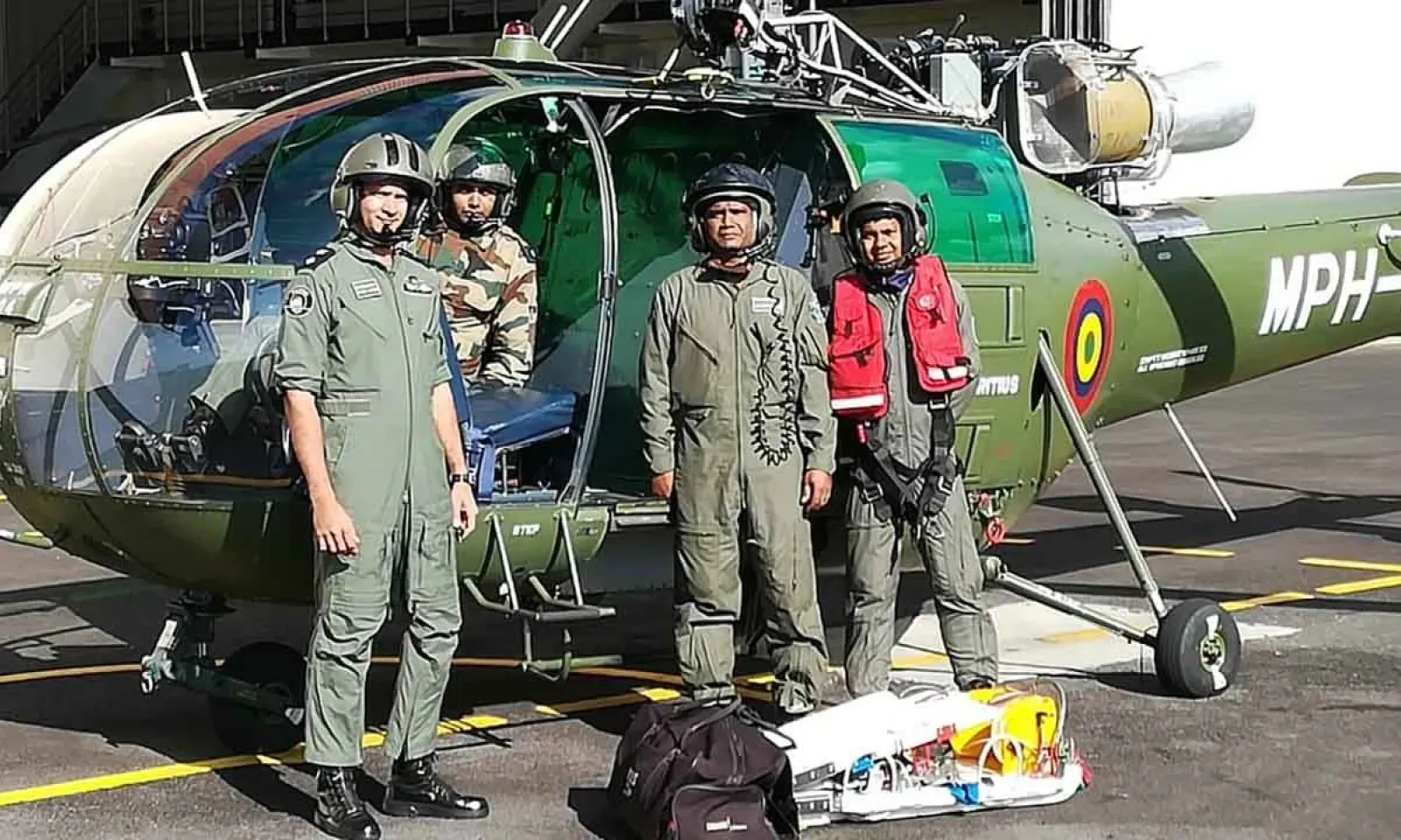 L'équipe de l'Helicopter Squadron de la police