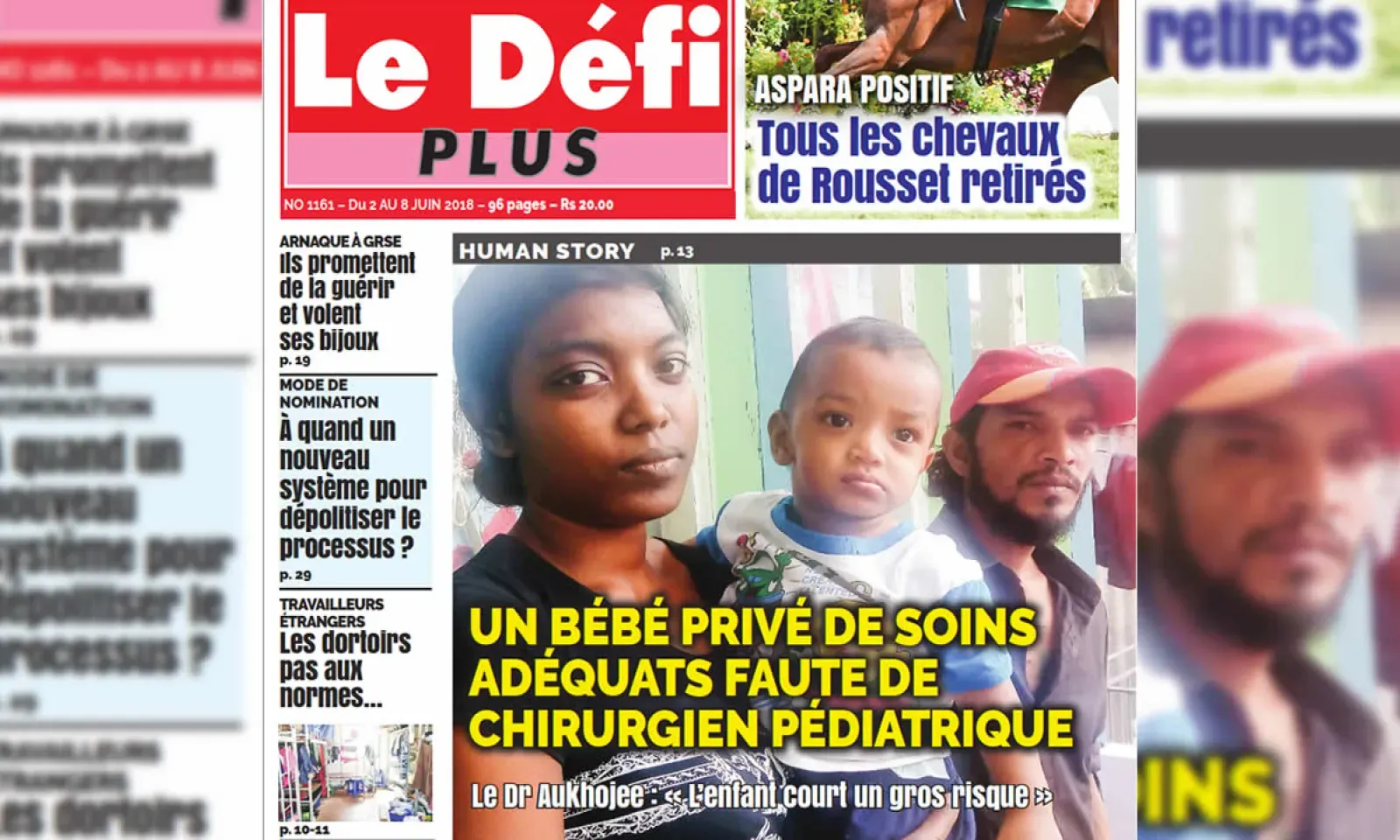 Bébé souffrant d’une hernie