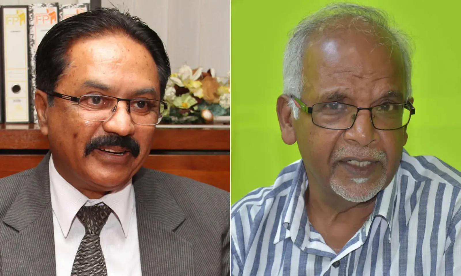 Raj Meetarbhan et Dharam Gokhool.