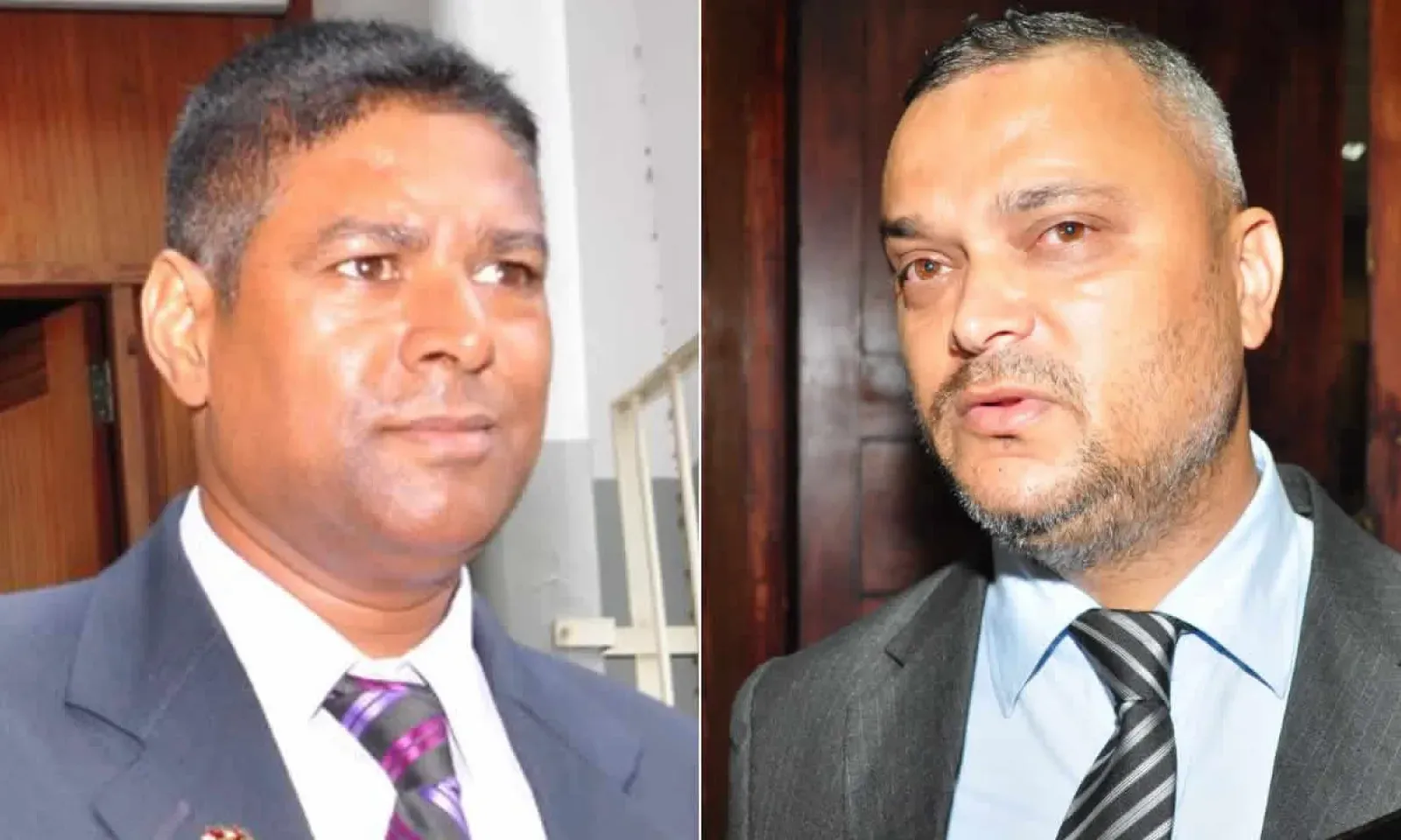 Le chef inspecteur Navin Mohesh et le Senior Prison Officer Jocelyn Pedro Duval