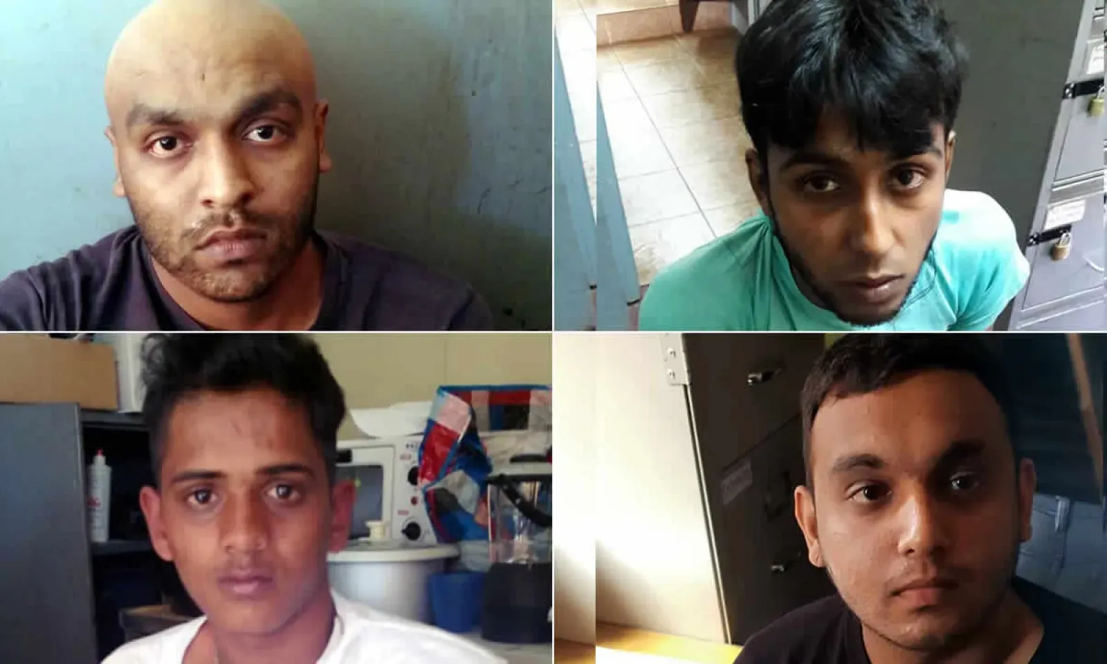 Yogesh Nathoo, Ghansan Buldovoo, Yeshaye Toolsy et Alvin Munhurun