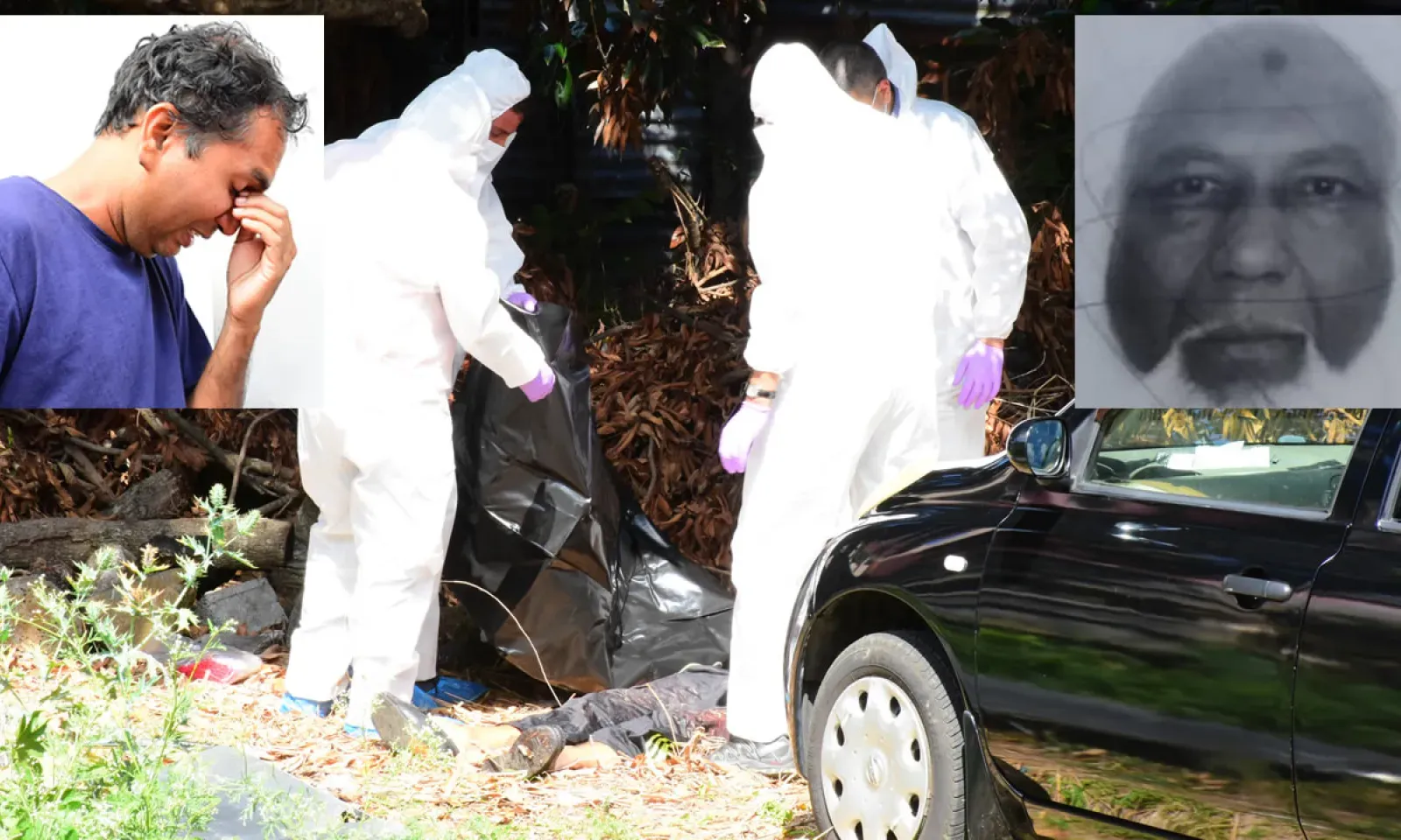 Scene of Crime Office (Soco) à l’endroit où a été découvert le corps du sexagénaire.