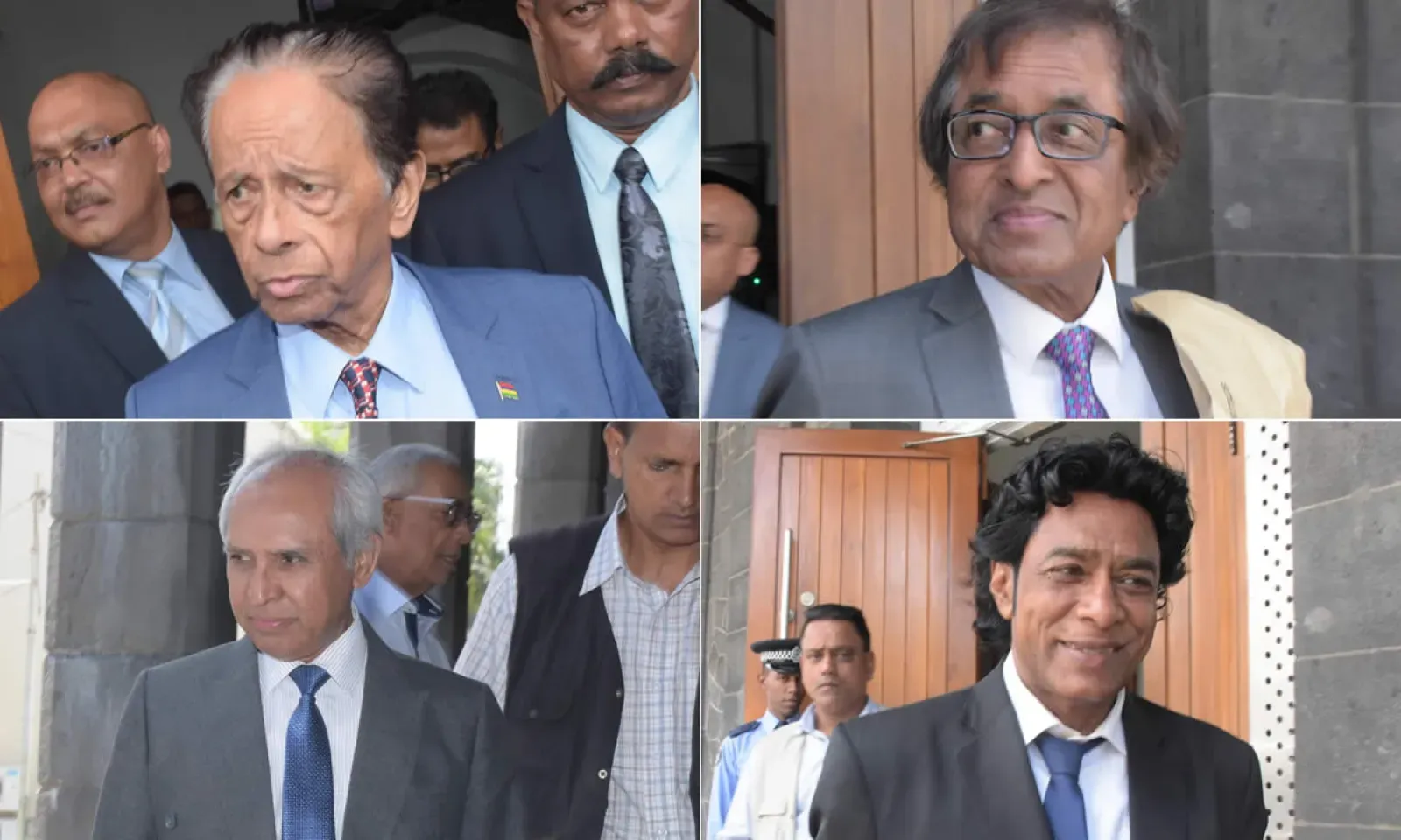 Sir Anerood Jugnauth, Anil Gayan, Anwar Husnoo et Nando Bodha.
