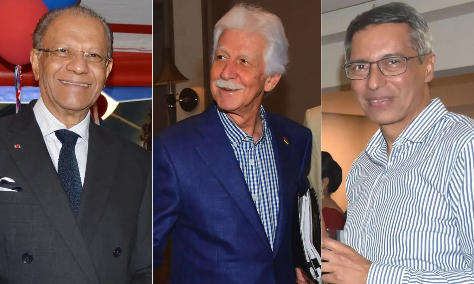 Navin Ramgoolam, Paul Bérenger et Xavier-Luc Duval.