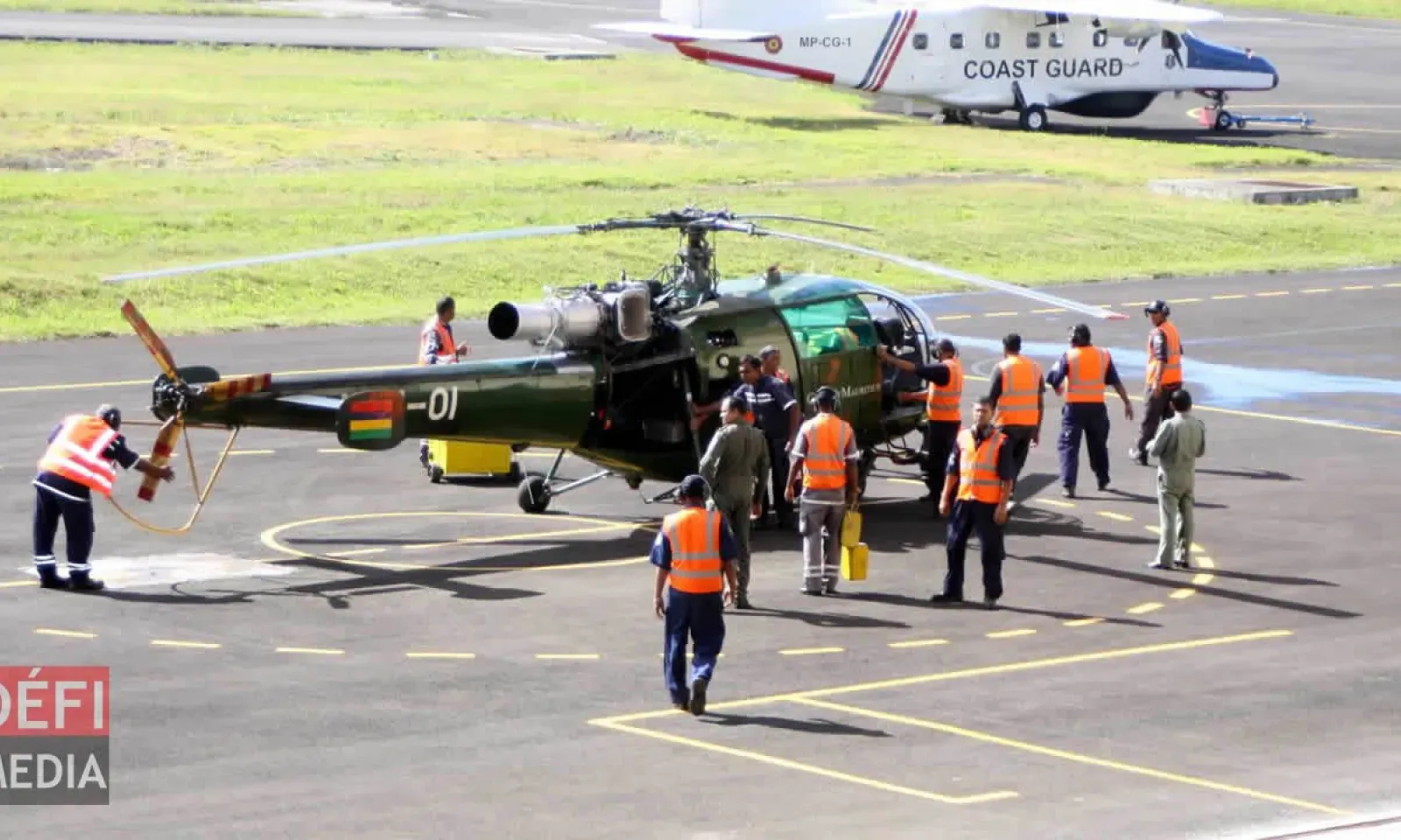 L’hélicoptère Chetak de la Police Helicopter Squadron.