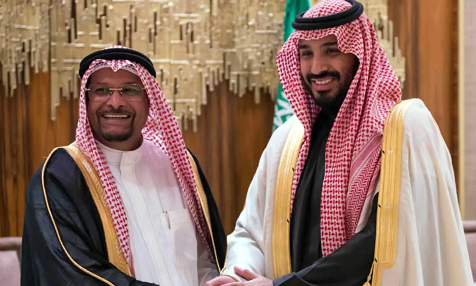 Showkutally Soodhun et le prince héritier saoudien Mohammed bin Salman.