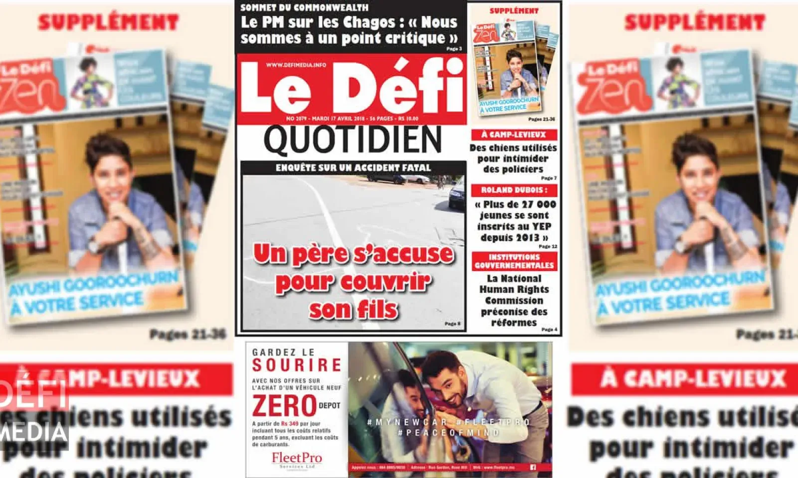 Defi Quotidien de ce mardi 17 avril