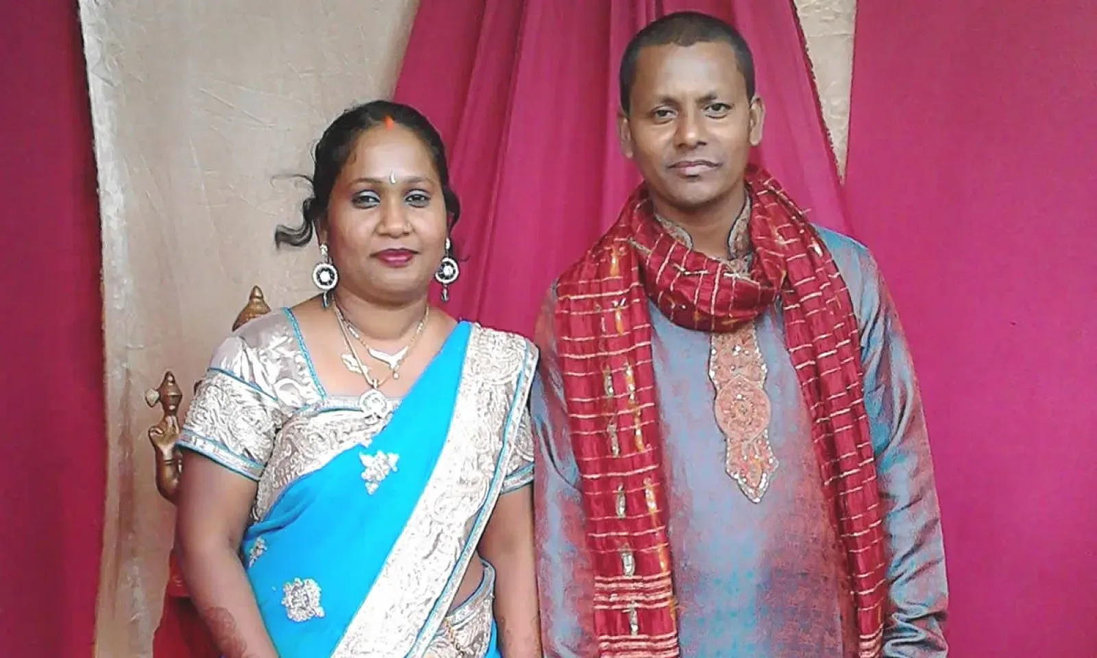 Rajesh Domun et son épouse