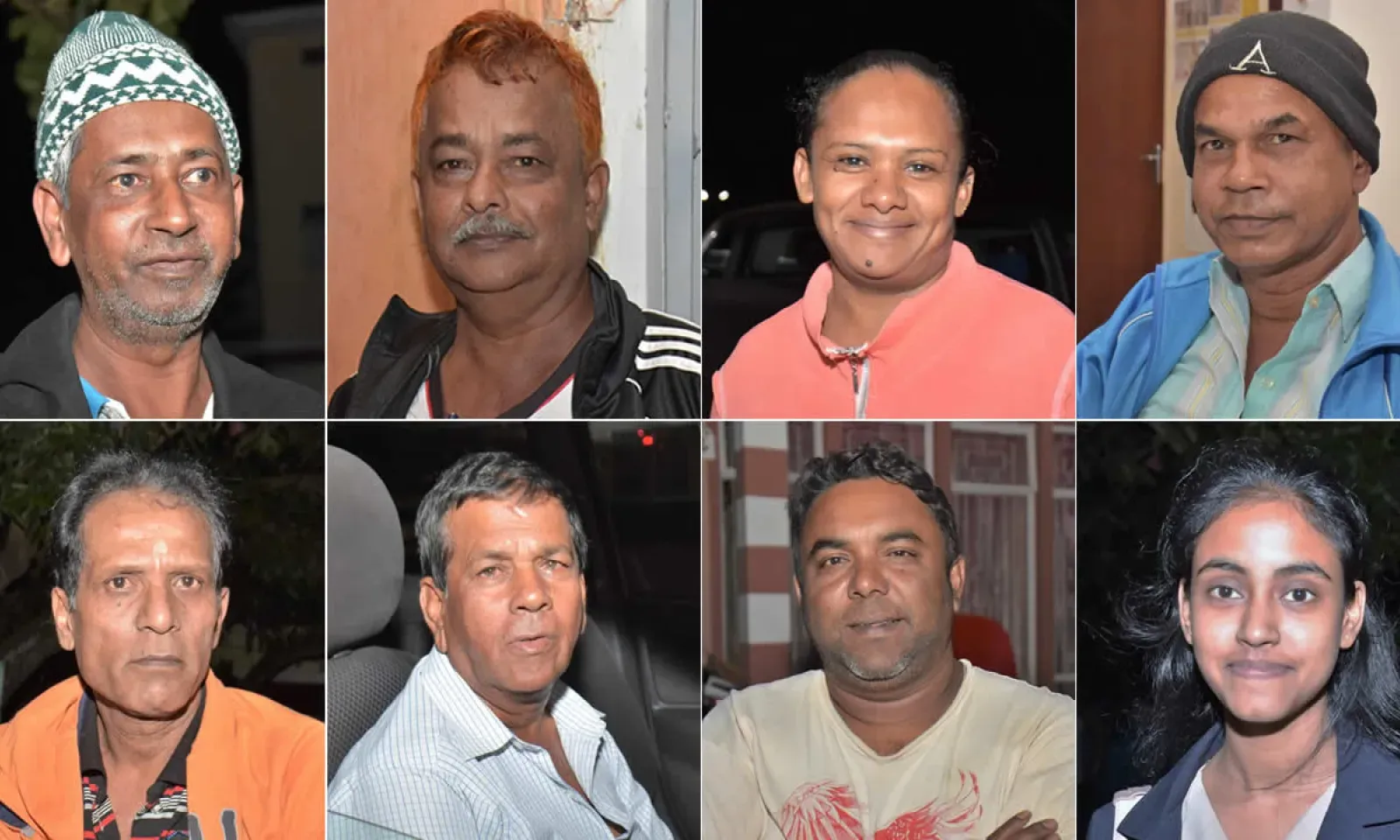 Goolam, Gorah, Isabelle, Mansoor, Mookesh, Pravin, Vikram et Zainap.