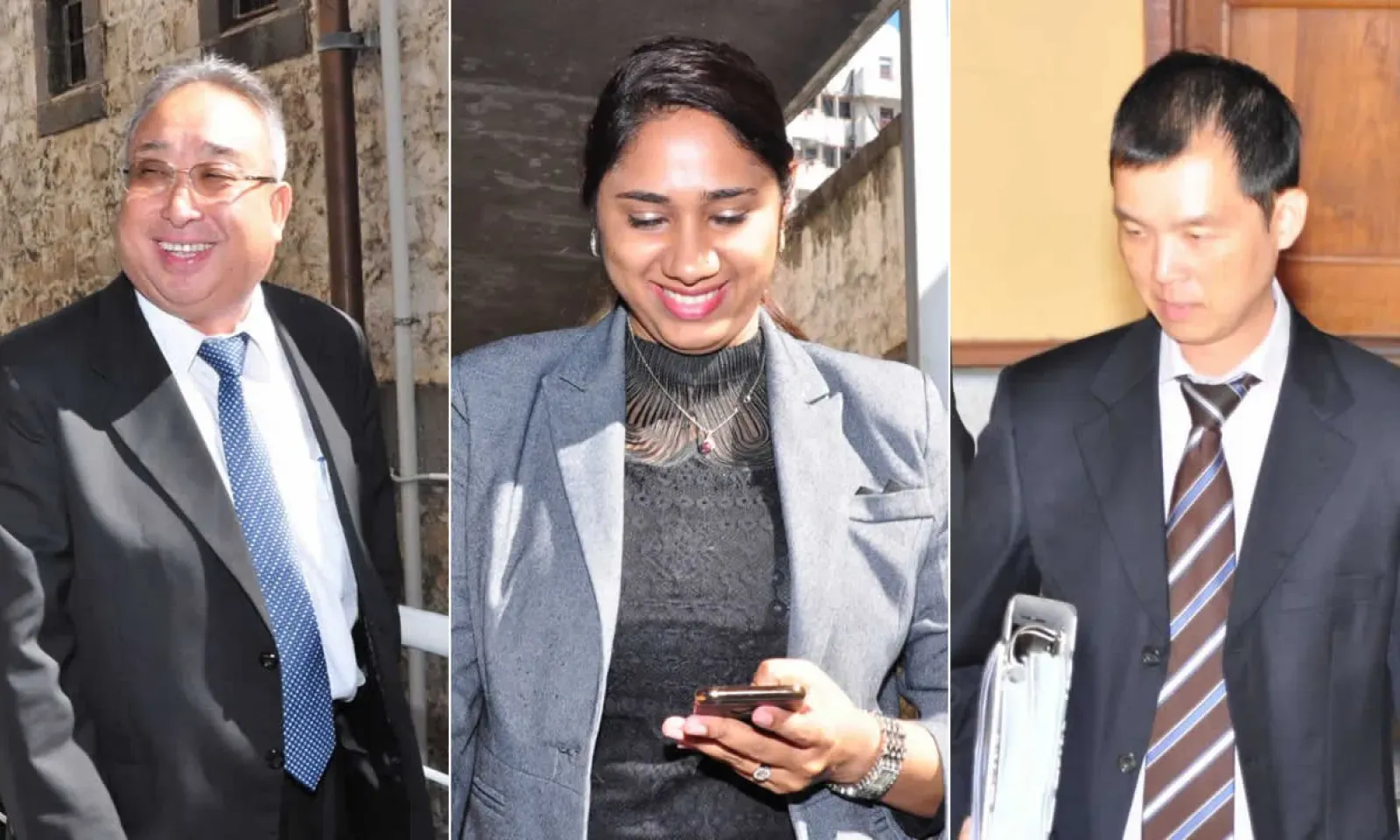 Georges Chung, Tawheen Choomka et Kim Low Chat Kong.