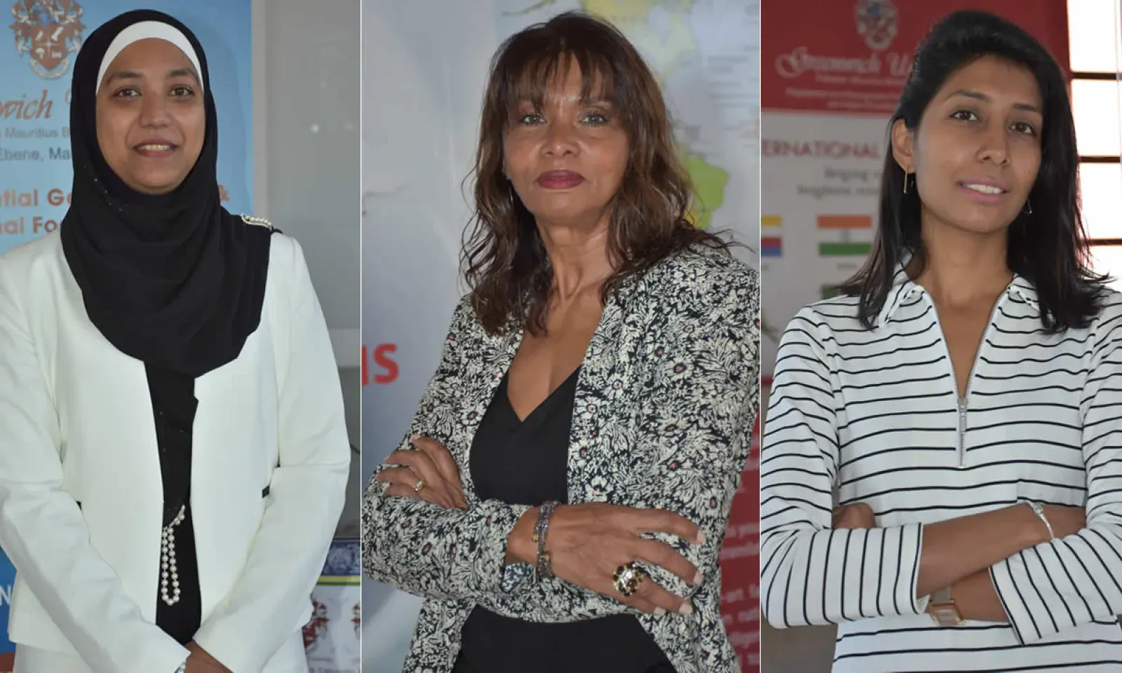 Sameera Chattun Koyratty, Zulaika Sunthbocus et Anoushka Thielamay.