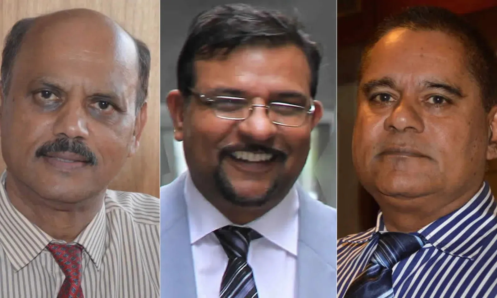 Radhakrishna Sadien, Deepak Benydin et Rashid Imrith